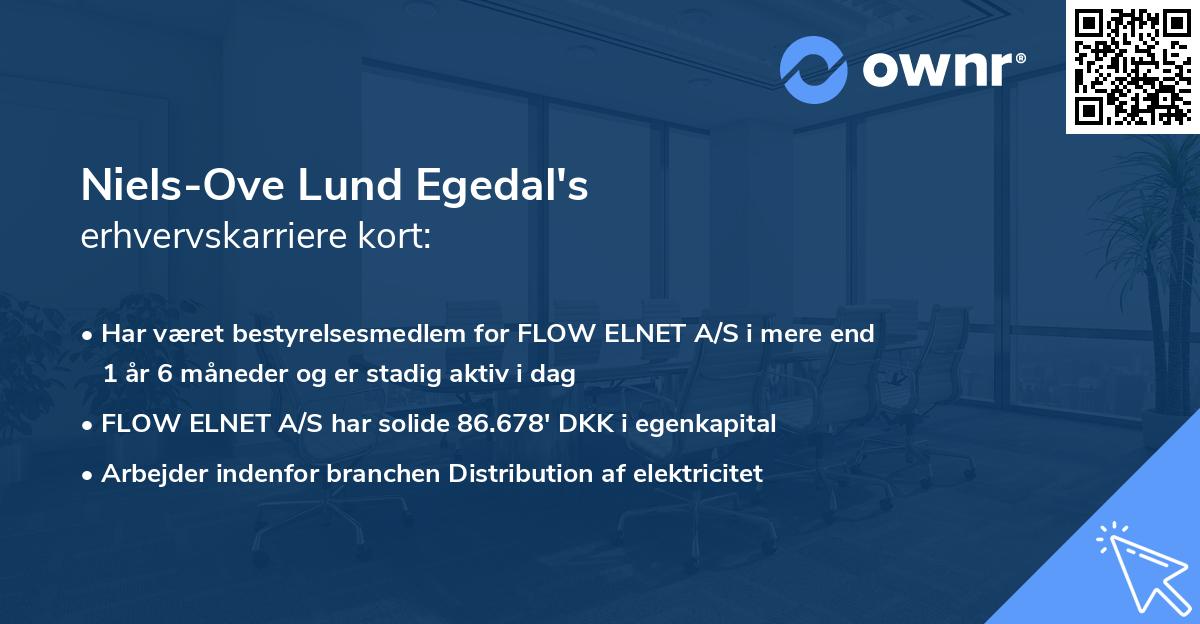 Niels-Ove Lund Egedal's erhvervskarriere kort