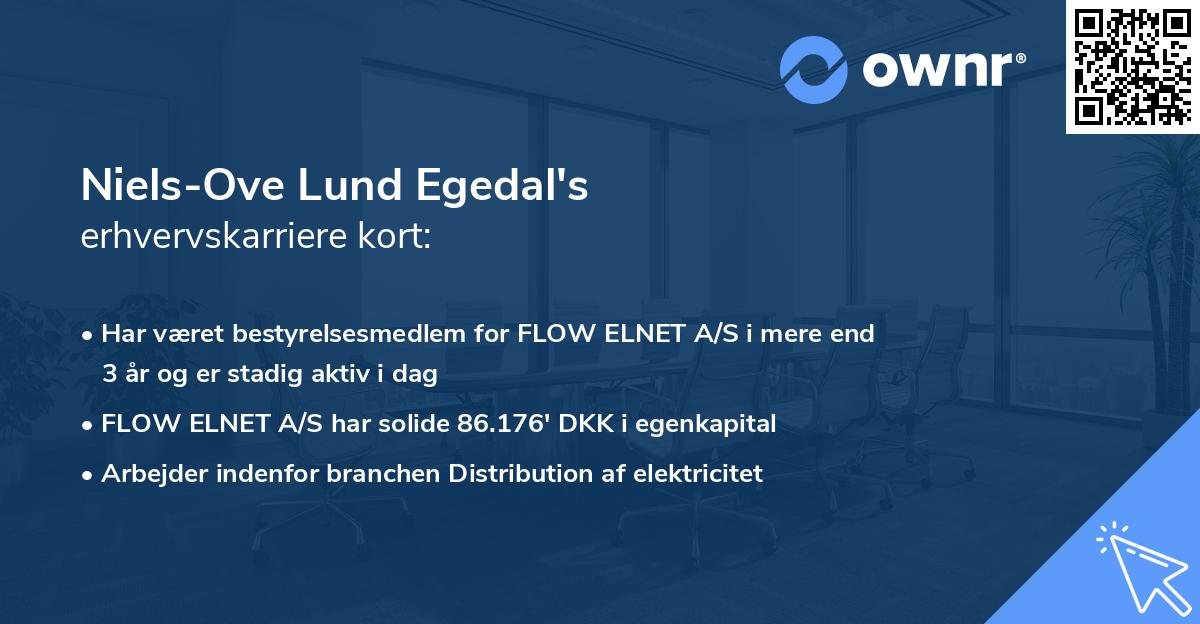 Niels-Ove Lund Egedal's erhvervskarriere kort