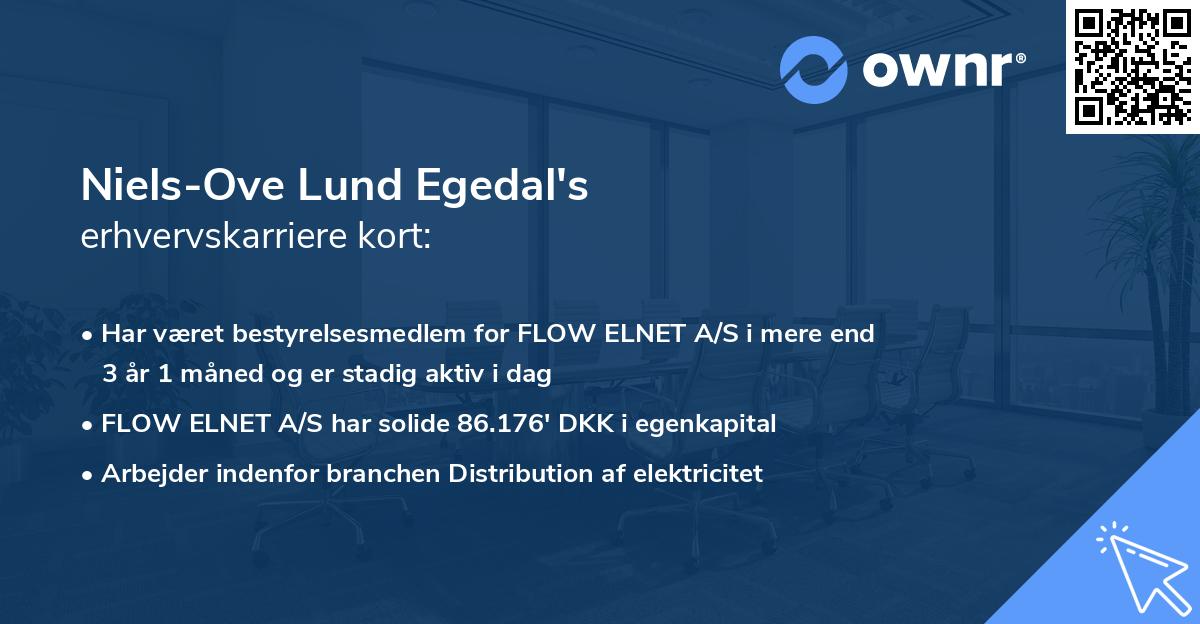 Niels-Ove Lund Egedal's erhvervskarriere kort