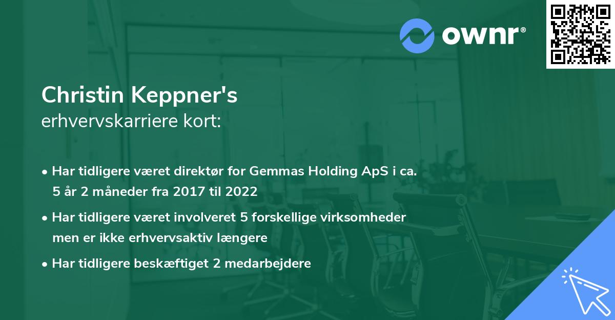 Christin Keppner's erhvervskarriere kort