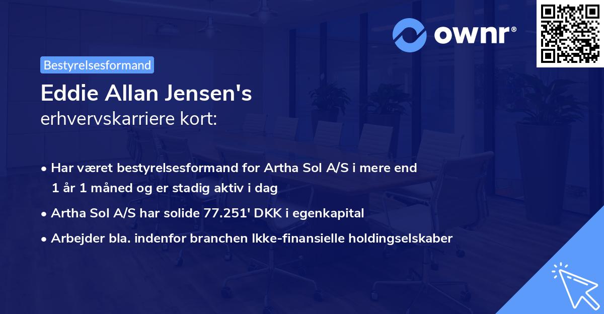Eddie Allan Jensen's erhvervskarriere kort
