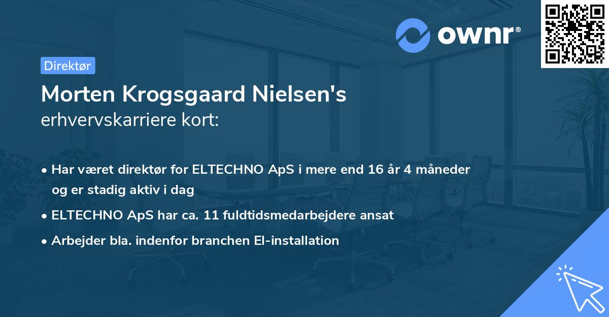 Morten Krogsgaard Nielsen's erhvervskarriere kort