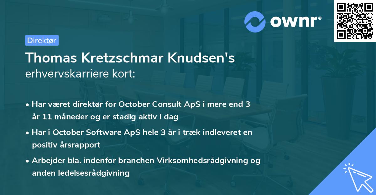 Thomas Kretzschmar Knudsen's erhvervskarriere kort