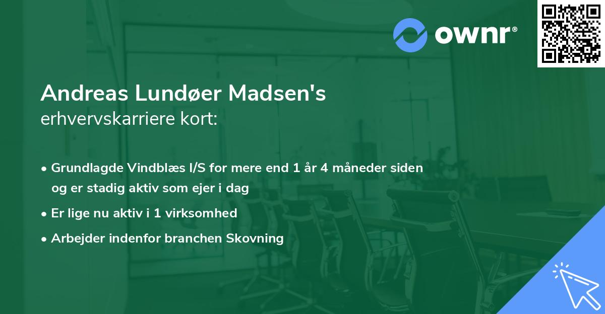 Andreas Lundøer Madsen's erhvervskarriere kort