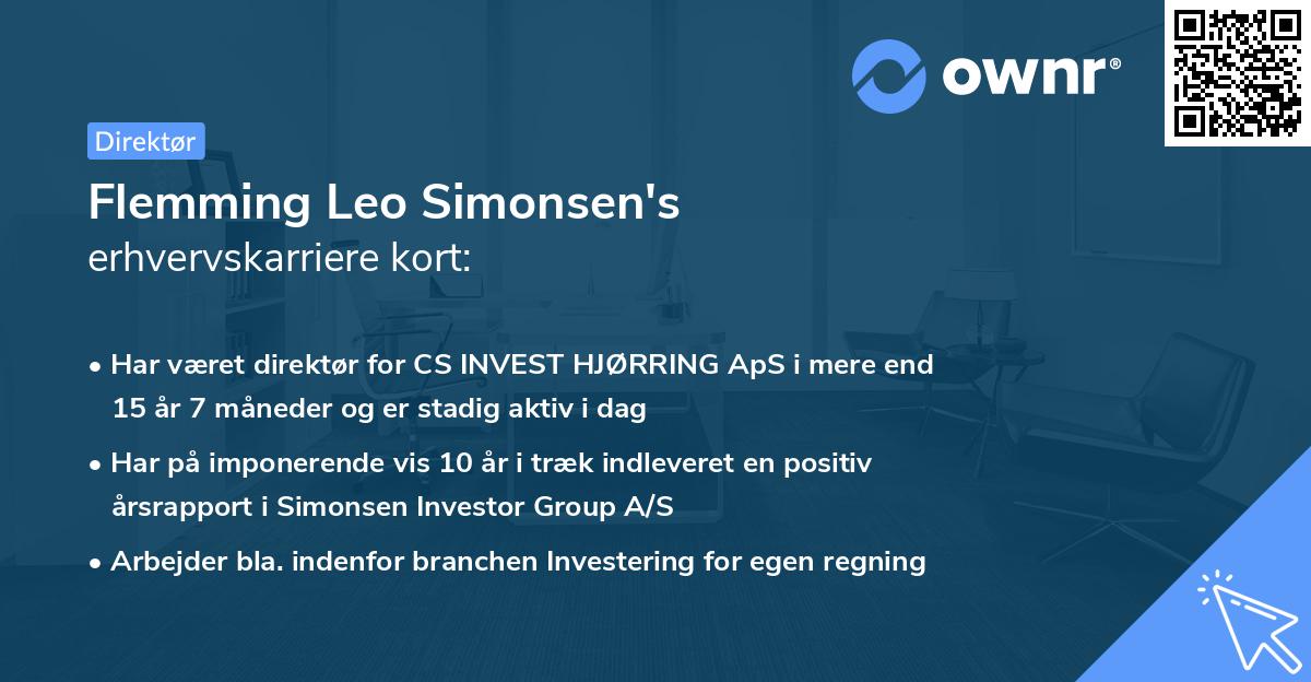 Flemming Leo Simonsen's erhvervskarriere kort