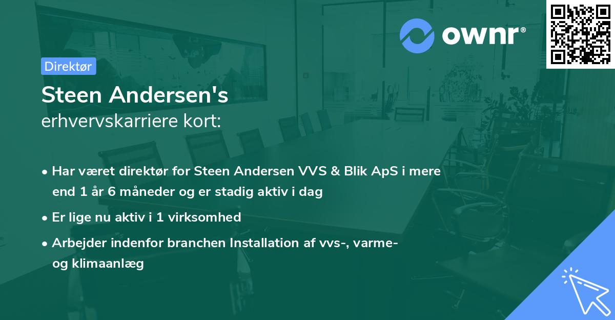 Steen Andersen's erhvervskarriere kort
