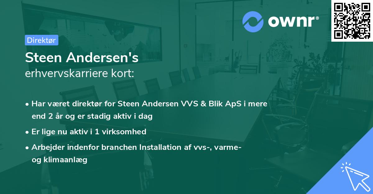 Steen Andersen's erhvervskarriere kort