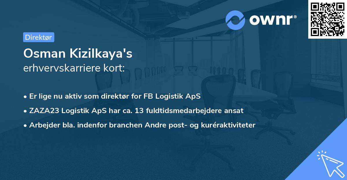 Osman Kizilkaya's erhvervskarriere kort