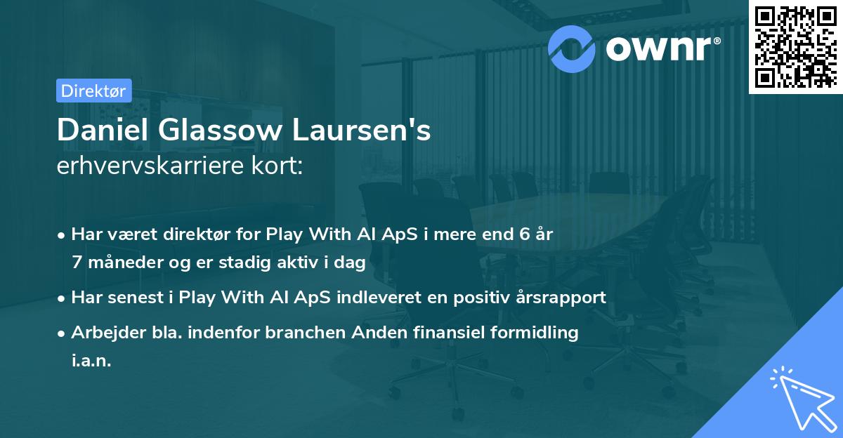 Daniel Glassow Laursen's erhvervskarriere kort
