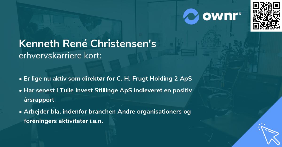 Kenneth René Christensen's erhvervskarriere kort