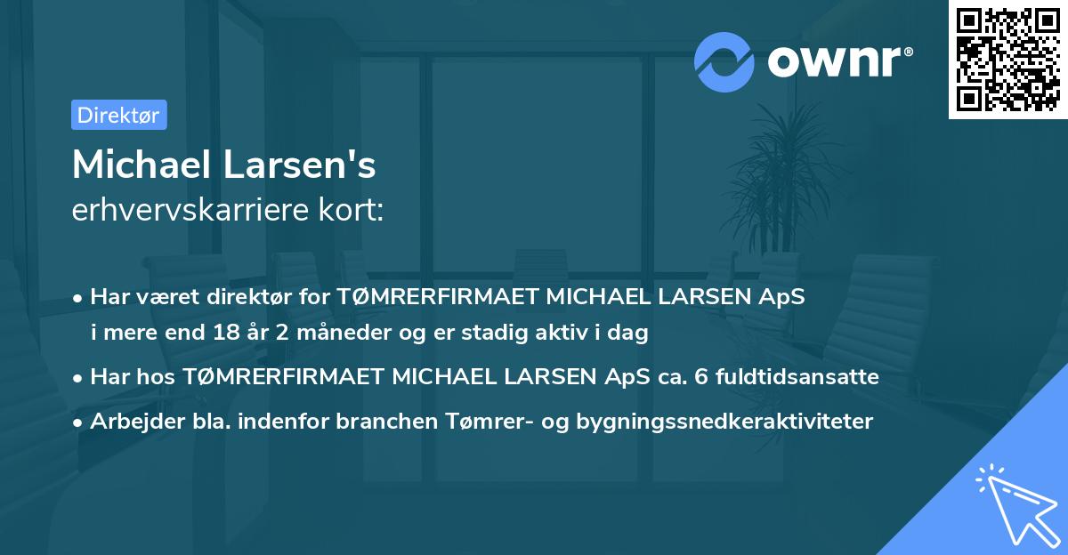 Michael Larsen's erhvervskarriere kort