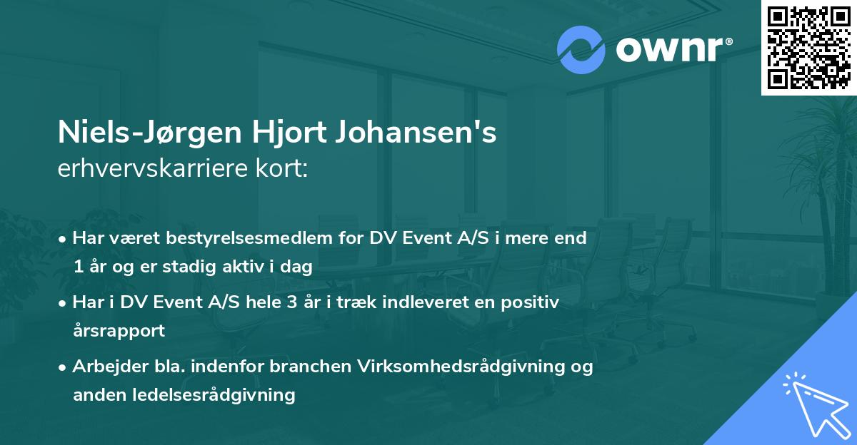 Niels-Jørgen Hjort Johansen's erhvervskarriere kort