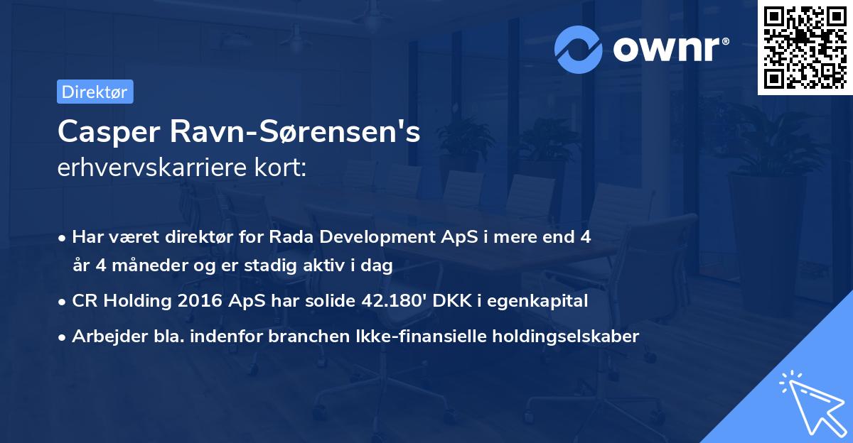 Casper Ravn-Sørensen's erhvervskarriere kort