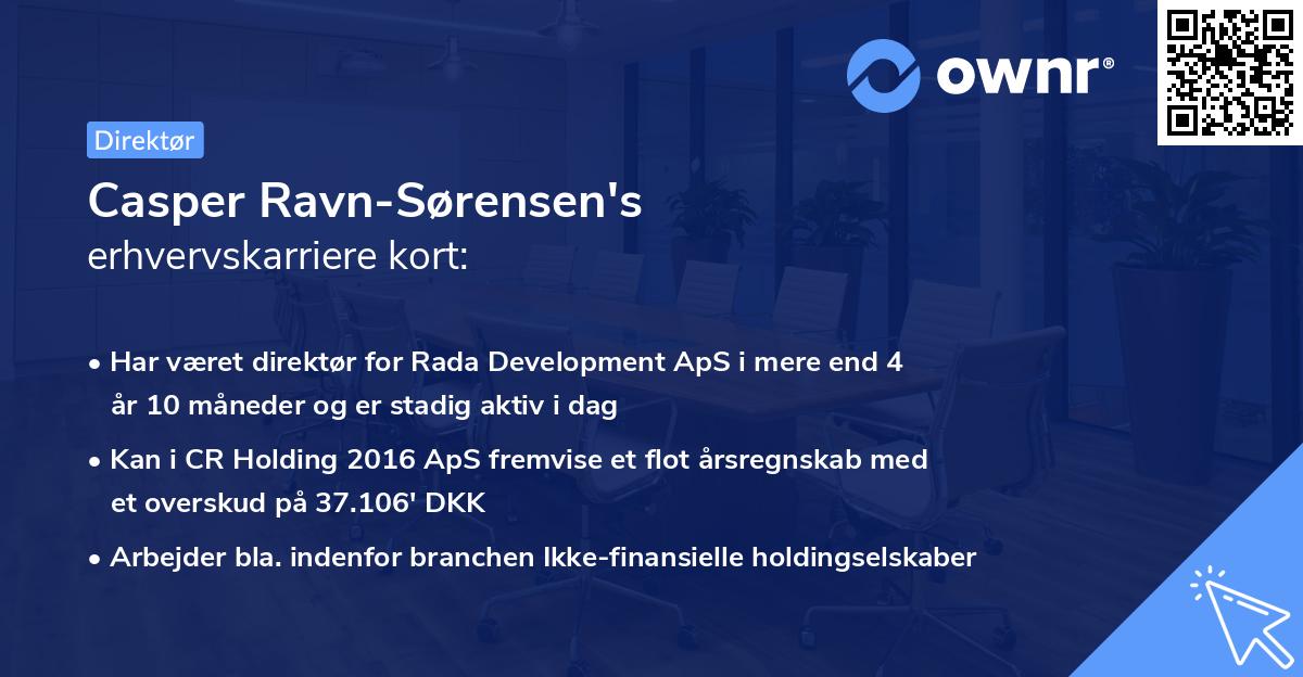 Casper Ravn-Sørensen's erhvervskarriere kort