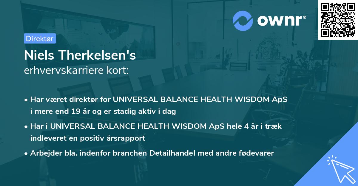 Niels Therkelsen's erhvervskarriere kort