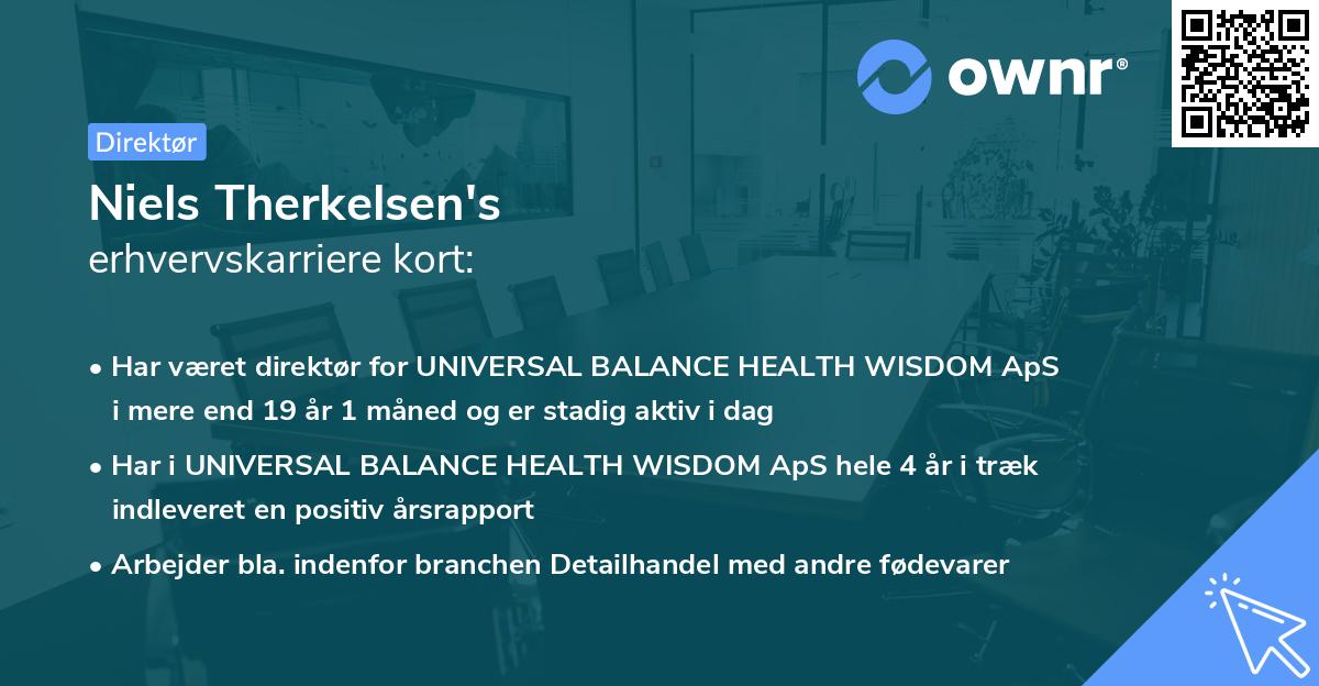 Niels Therkelsen's erhvervskarriere kort