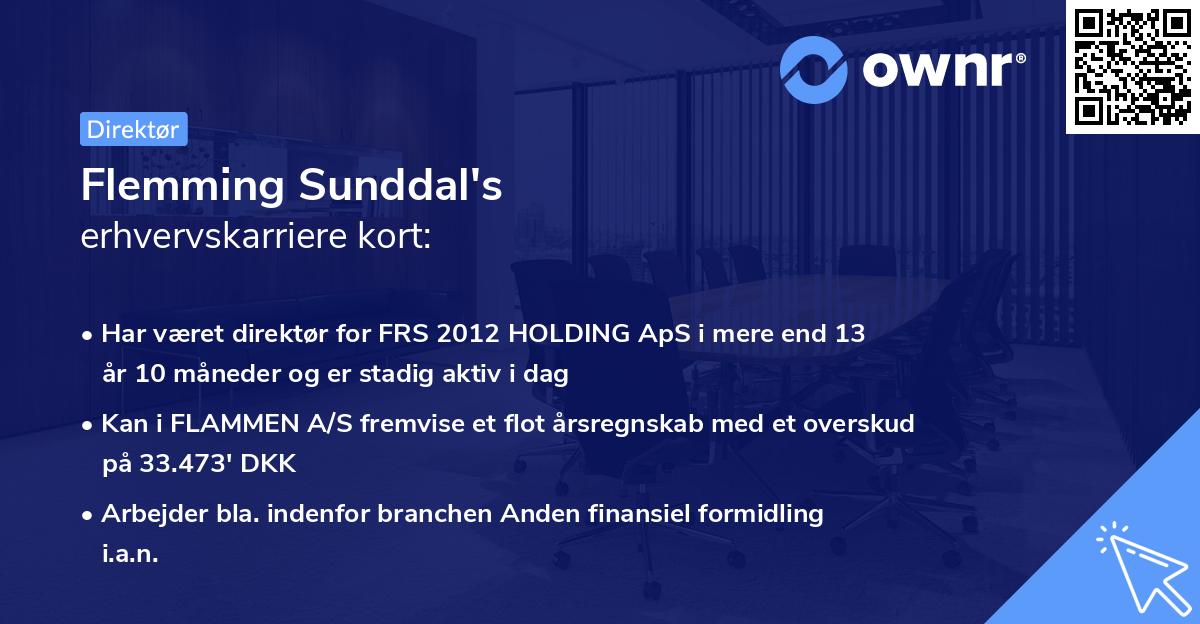 Flemming Sunddal's erhvervskarriere kort