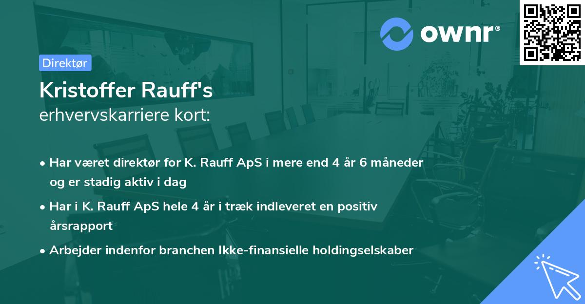 Kristoffer Rauff's erhvervskarriere kort