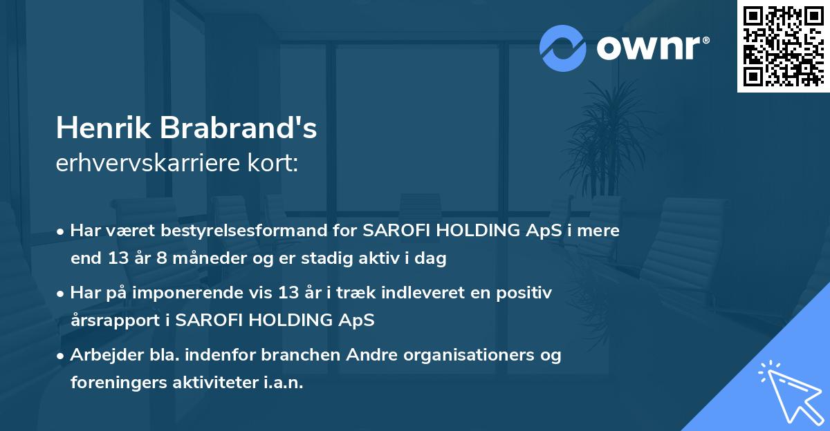 Henrik Brabrand's erhvervskarriere kort