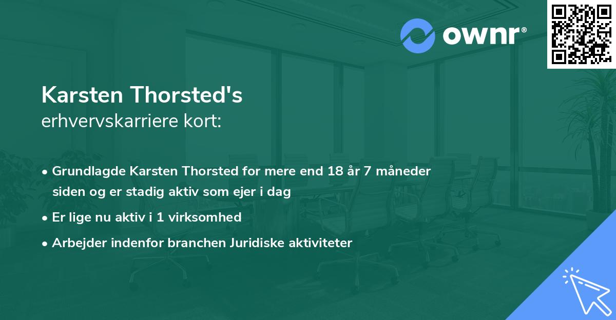 Karsten Thorsted's erhvervskarriere kort