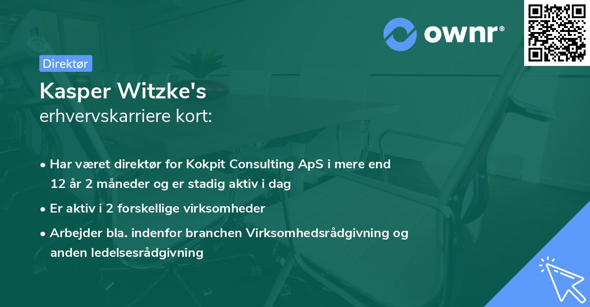 Kasper Witzke's erhvervskarriere kort