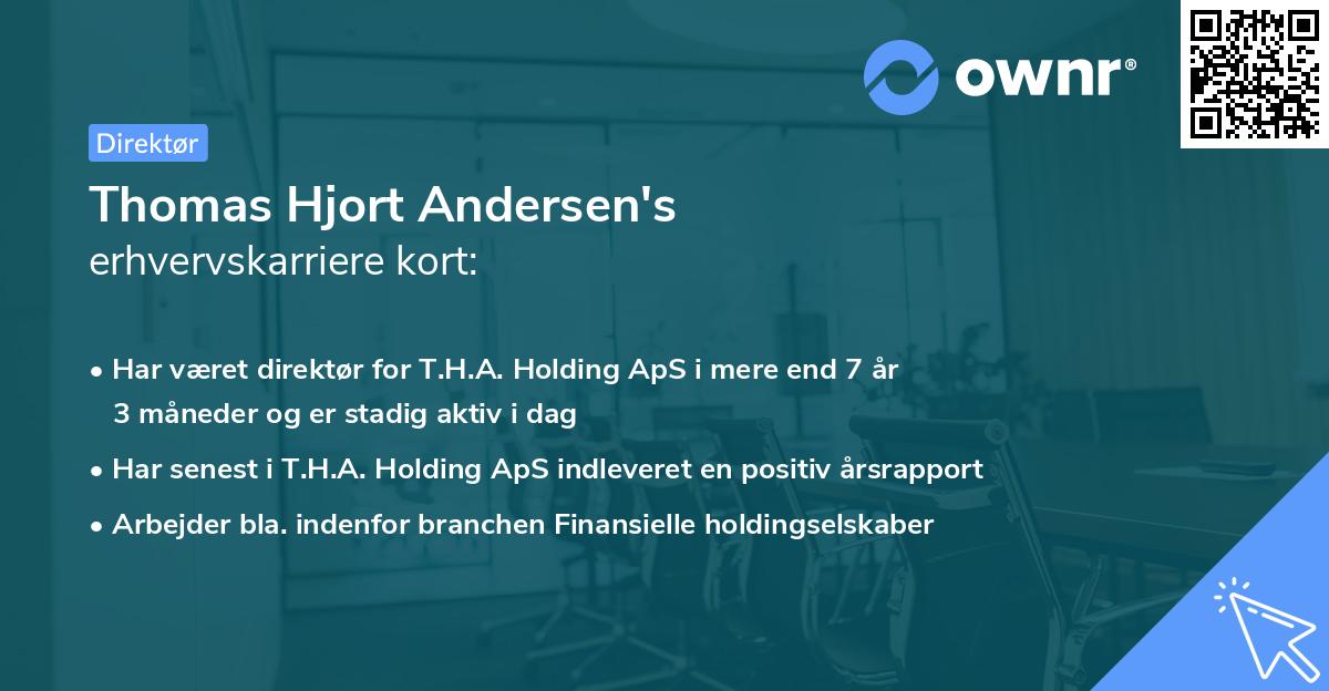 Thomas Hjort Andersen's erhvervskarriere kort