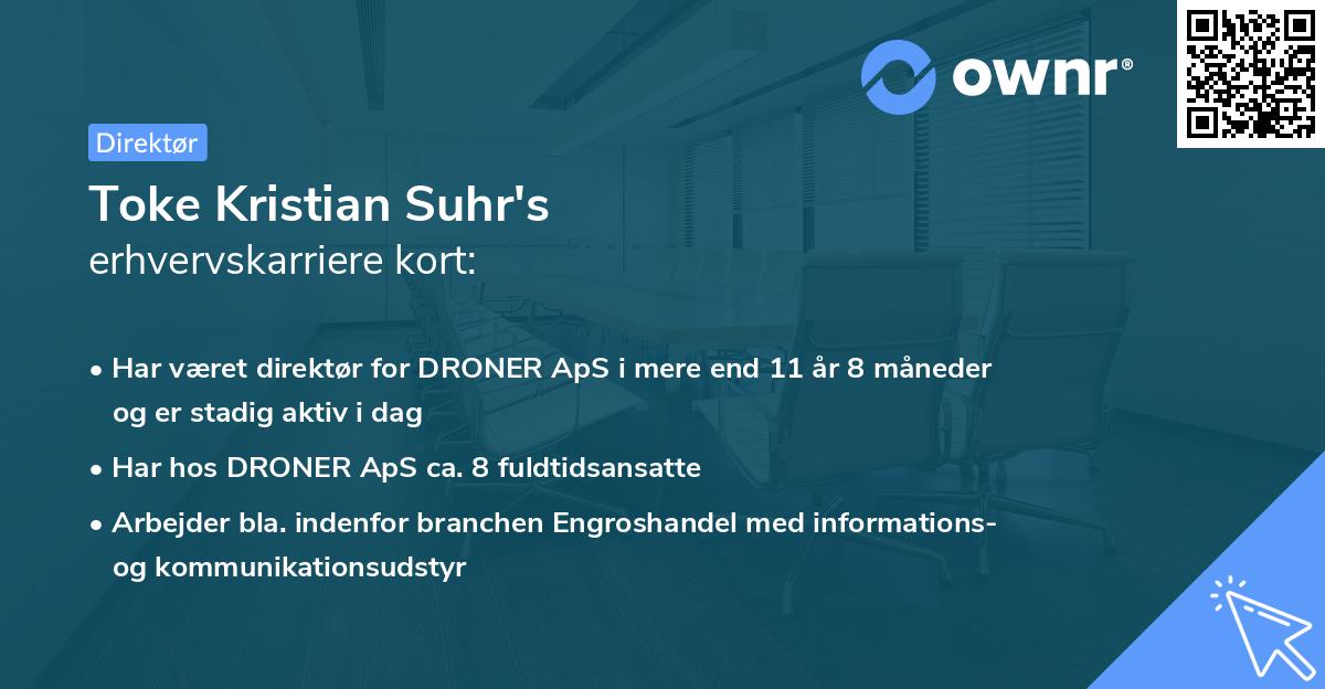Toke Kristian Suhr's erhvervskarriere kort