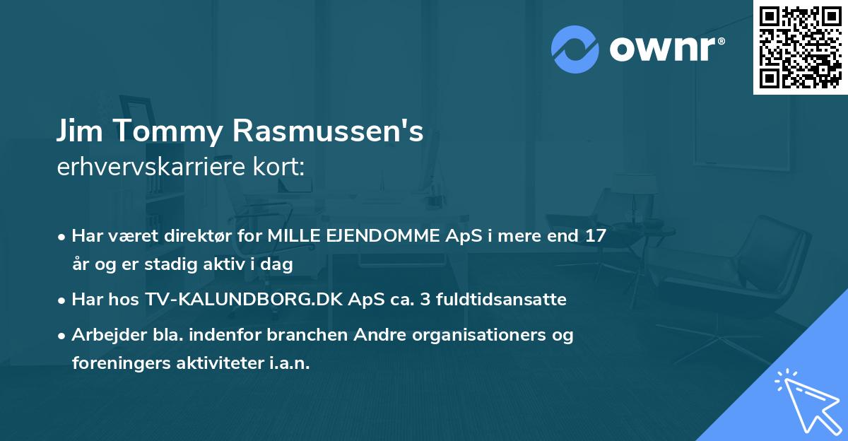 Jim Tommy Rasmussen's erhvervskarriere kort