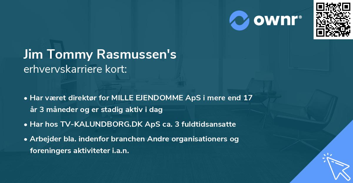 Jim Tommy Rasmussen's erhvervskarriere kort