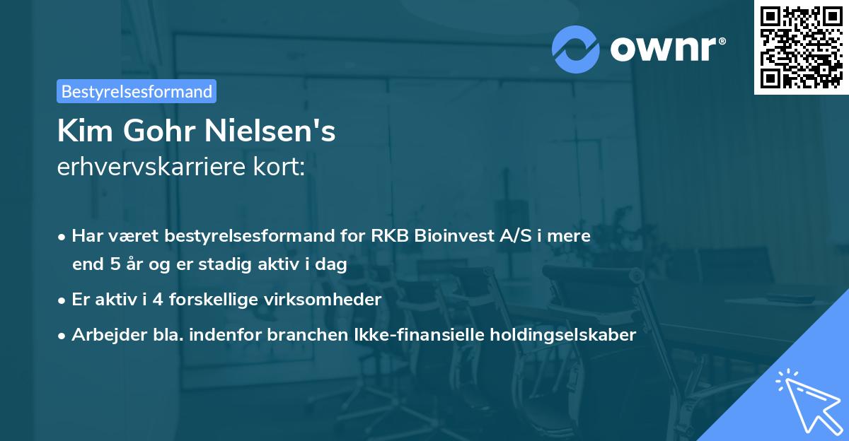 Kim Gohr Nielsen's erhvervskarriere kort