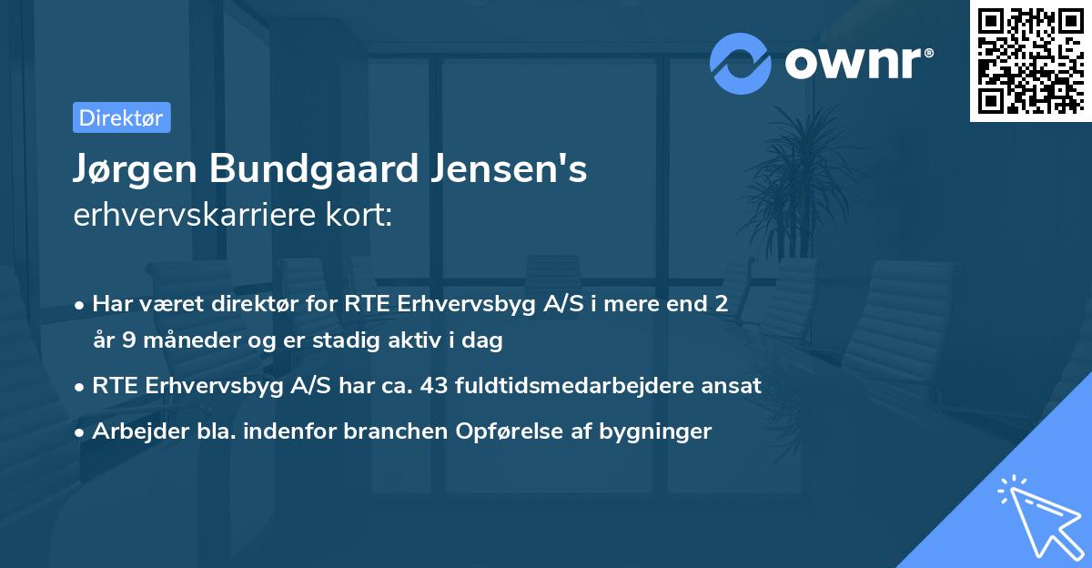 Jørgen Bundgaard Jensen's erhvervskarriere kort