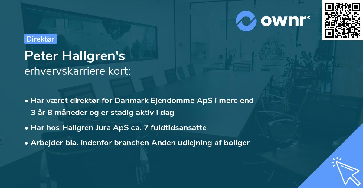Peter Hallgren's erhvervskarriere kort
