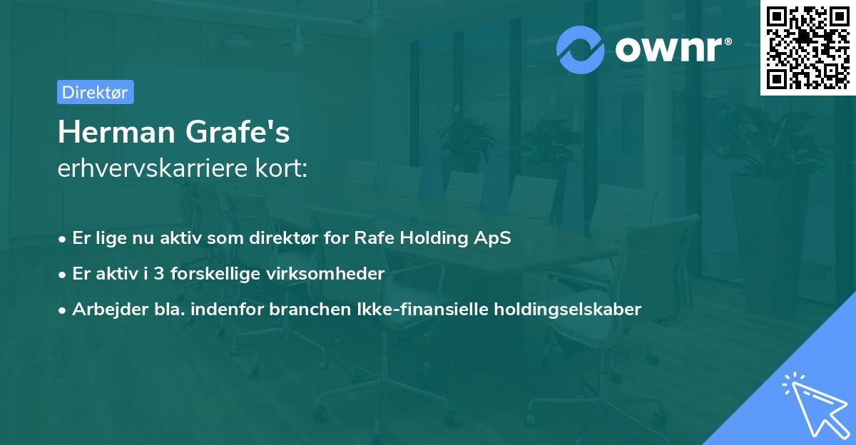 Herman Grafe's erhvervskarriere kort