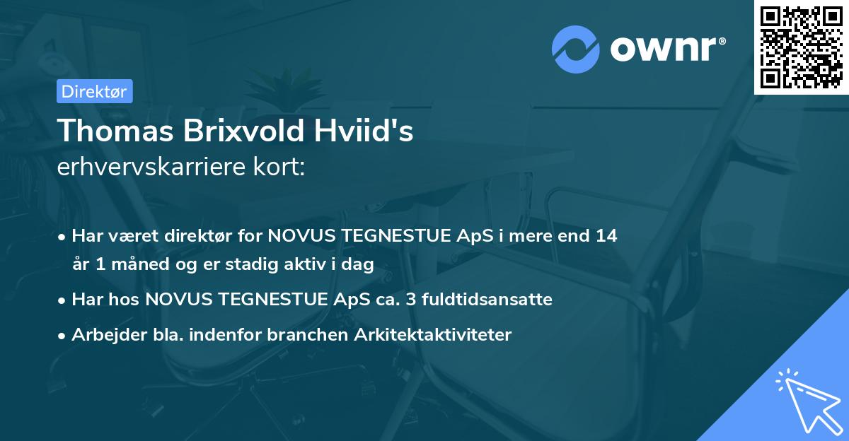Thomas Brixvold Hviid's erhvervskarriere kort