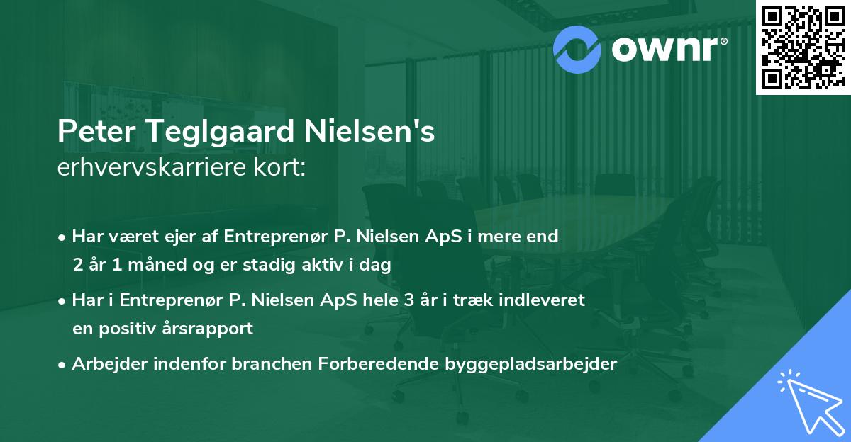 Peter Teglgaard Nielsen's erhvervskarriere kort