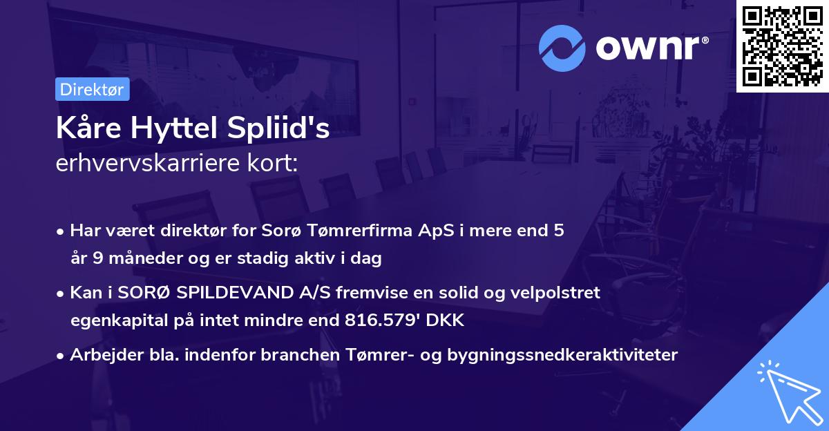 Kåre Hyttel Spliid's erhvervskarriere kort