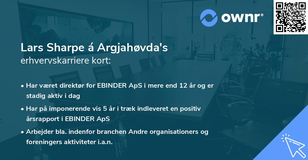 Lars Sharpe á Argjahøvda's erhvervskarriere kort