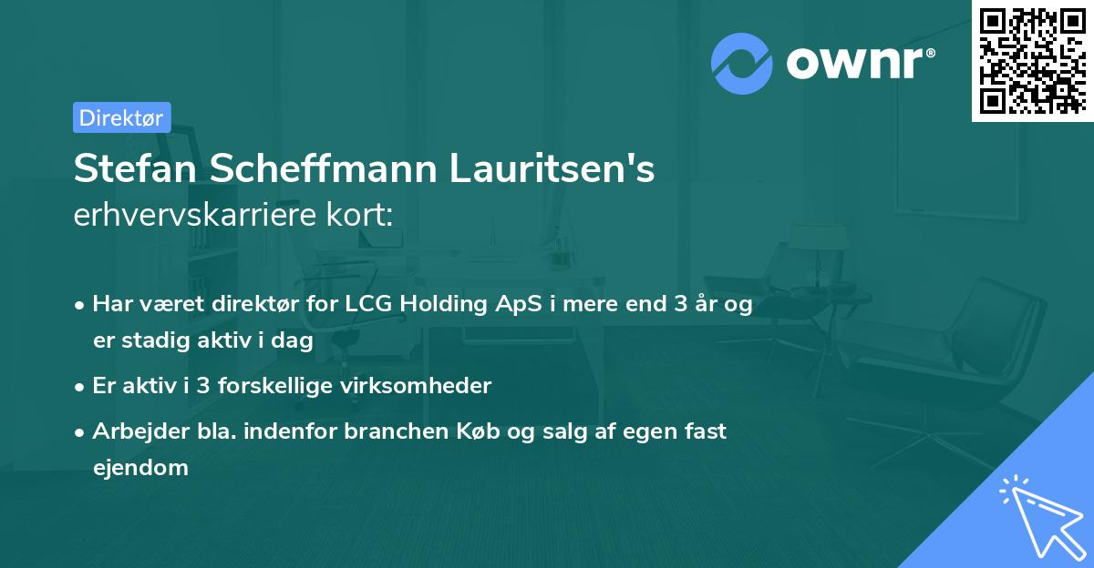 Stefan Scheffmann Lauritsen's erhvervskarriere kort