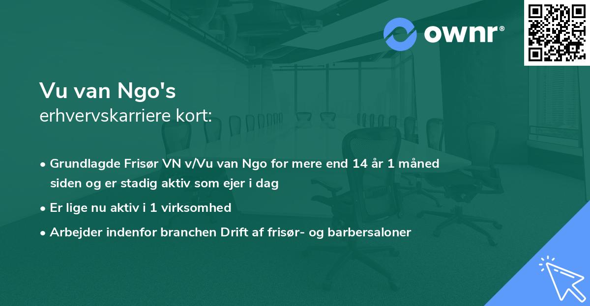 Vu van Ngo's erhvervskarriere kort