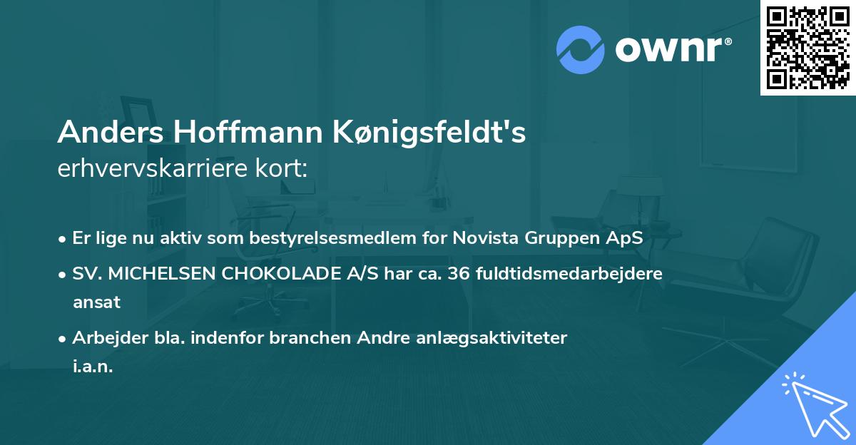 Anders Hoffmann Kønigsfeldt's erhvervskarriere kort
