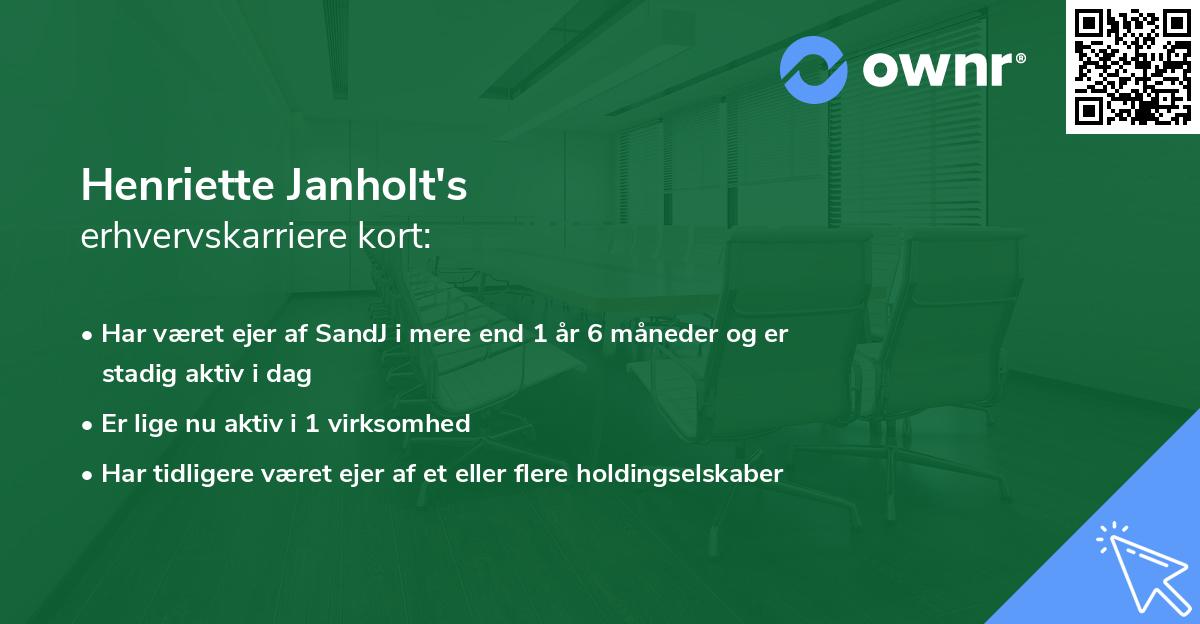 Henriette Janholt's erhvervskarriere kort