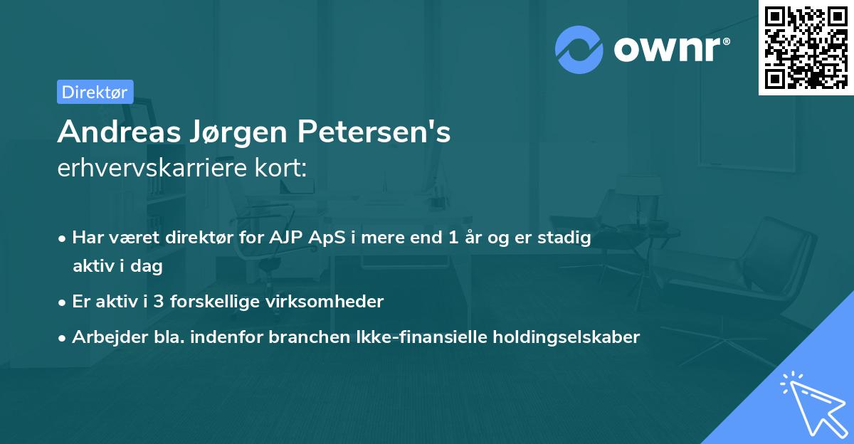 Andreas Jørgen Petersen's erhvervskarriere kort