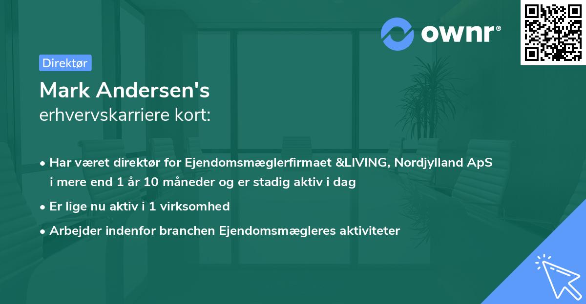Mark Andersen's erhvervskarriere kort