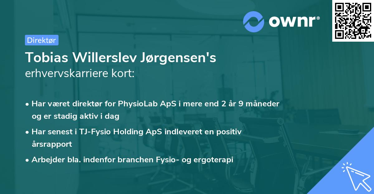 Tobias Willerslev Jørgensen's erhvervskarriere kort