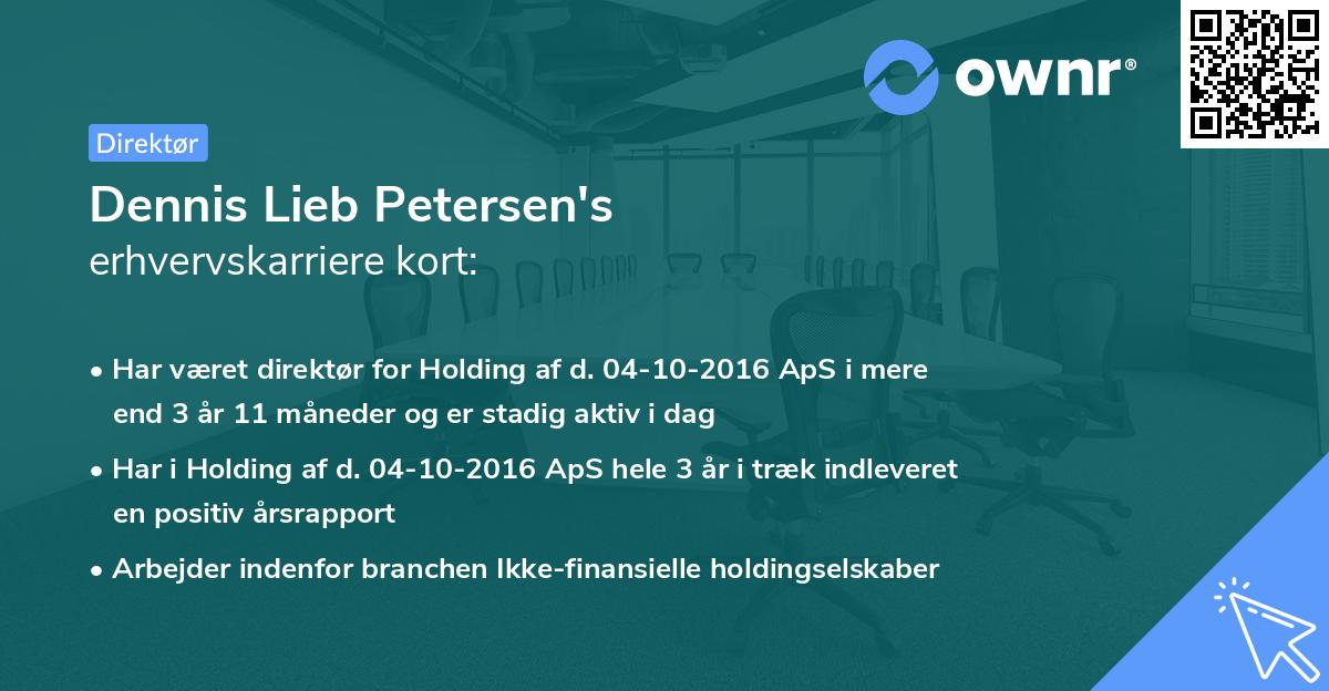 Dennis Lieb Petersen's erhvervskarriere kort