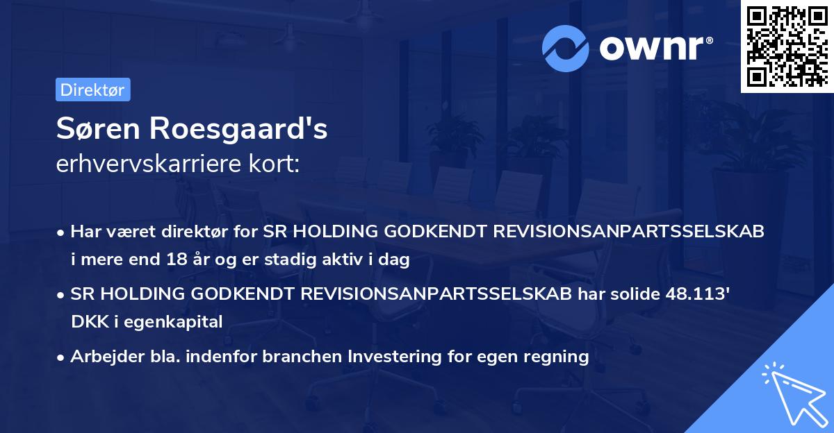 Søren Roesgaard's erhvervskarriere kort