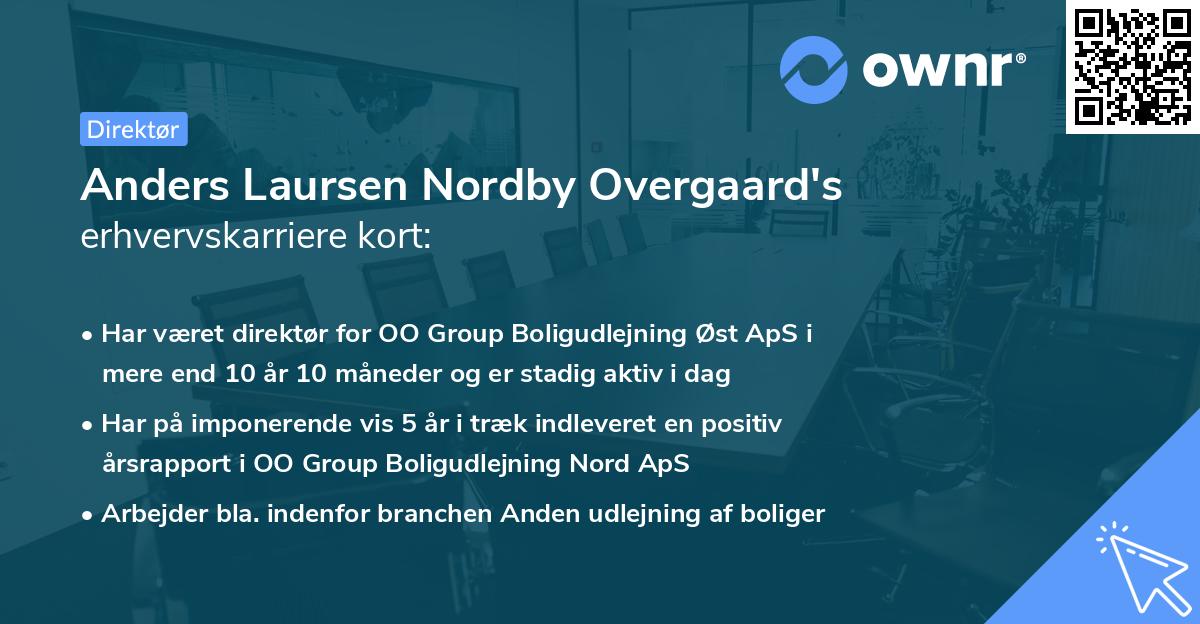 Anders Laursen Nordby Overgaard's erhvervskarriere kort