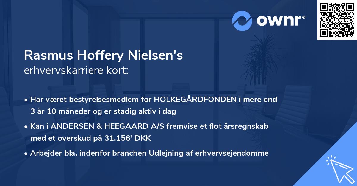 Rasmus Hoffery Nielsen's erhvervskarriere kort