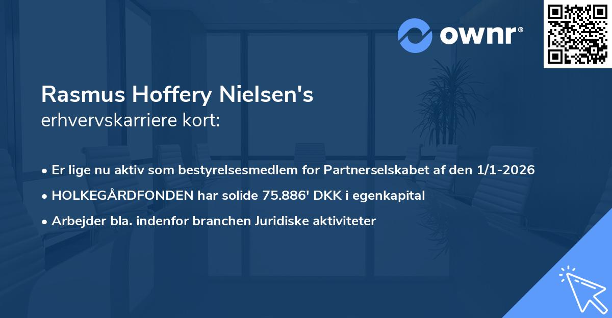 Rasmus Hoffery Nielsen's erhvervskarriere kort