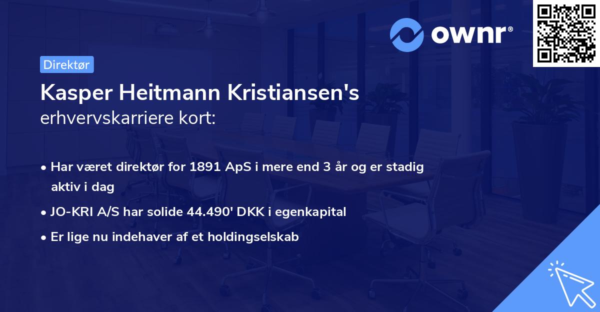 Kasper Heitmann Kristiansen's erhvervskarriere kort